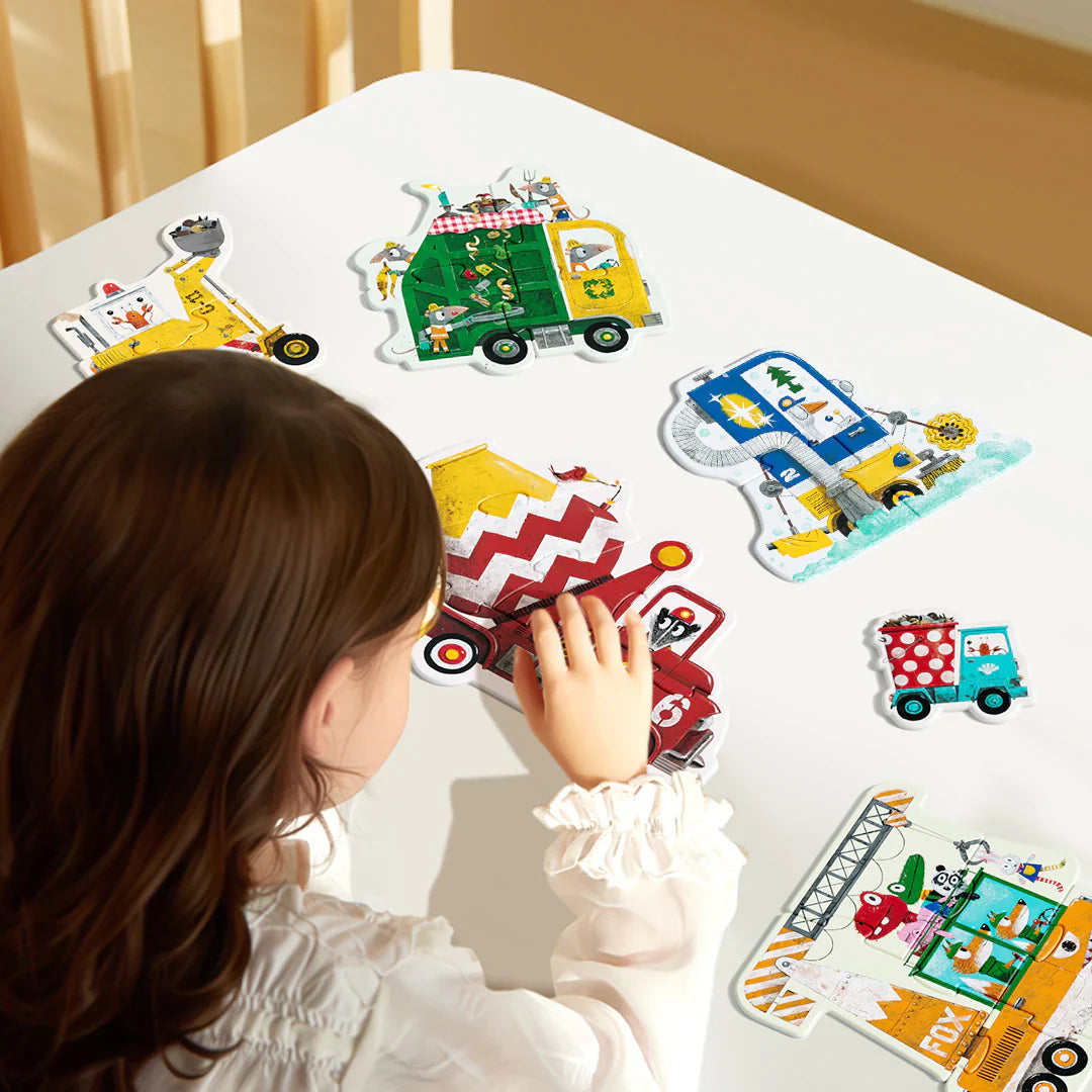 My First Artist Puzzle - Construction vehicles, Mideer