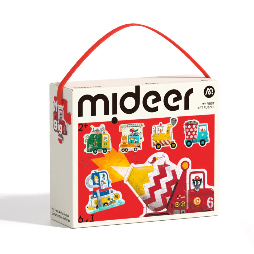 My First Artist Puzzle - Construction vehicles, Mideer