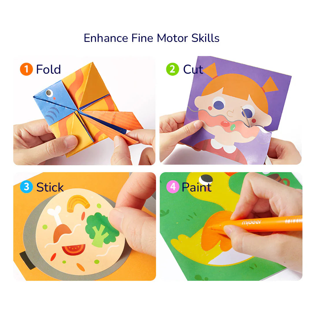 Level Up Brain Gamebook - Let's Cut Paper Level 2, Mideer