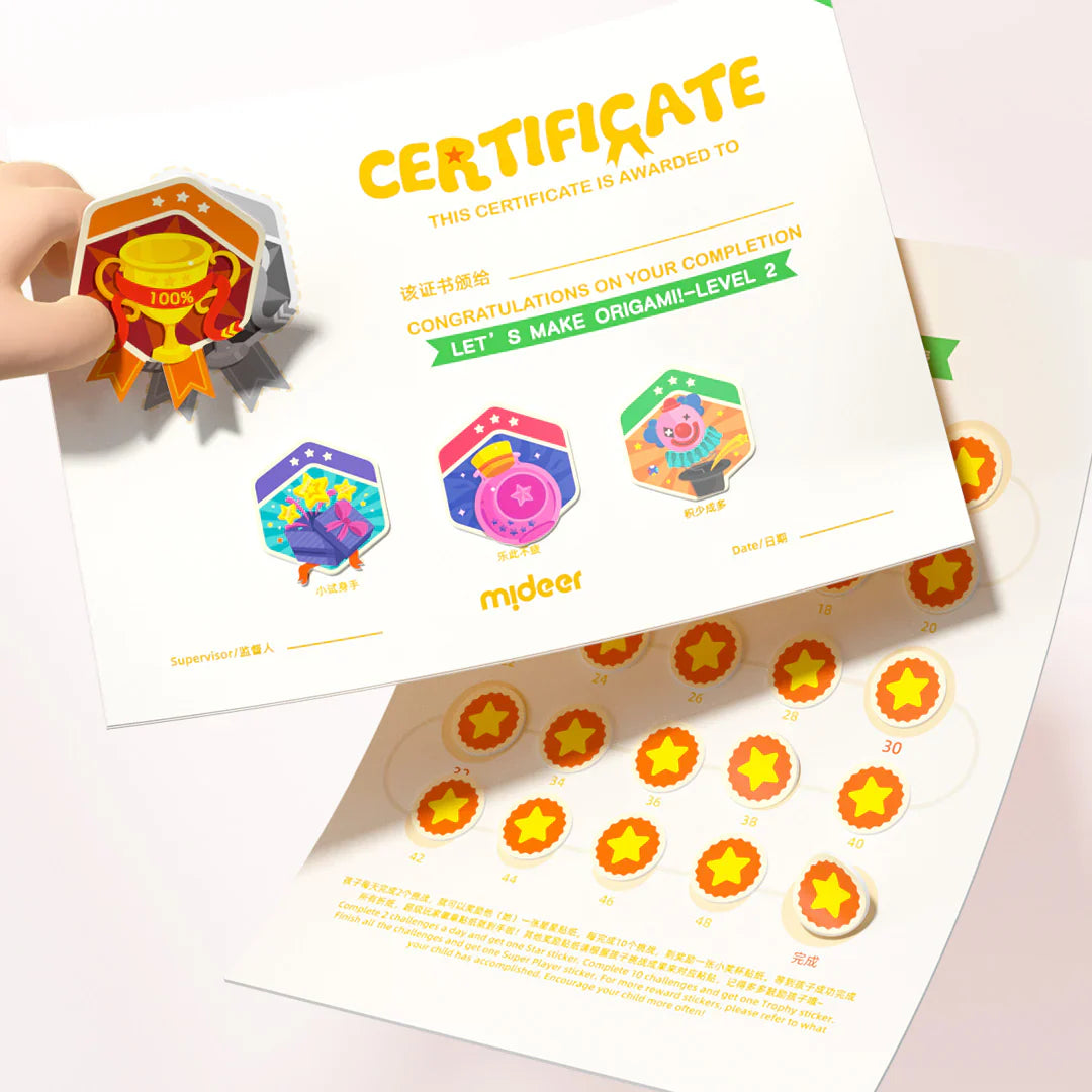 Level Up Brain Gamebook - Let's Cut Paper Level 2, Mideer