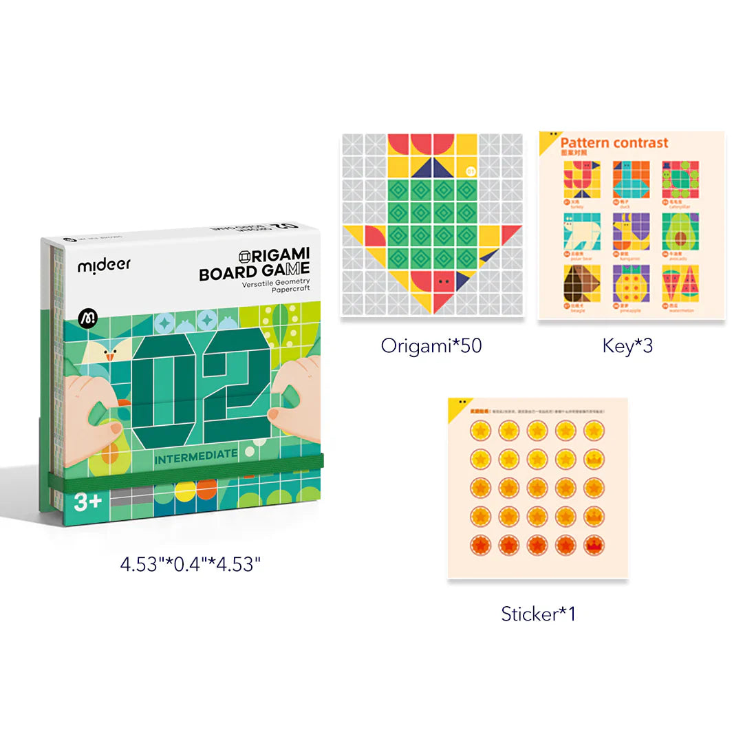 Origami Board Game - Versatile Geometry Papercraft (Intermediate), Mideer