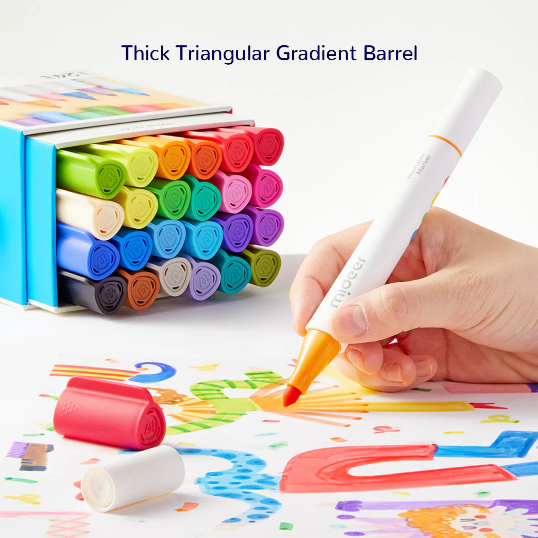 Dual-Tip Washable Marker - 36 Colors, Mideer