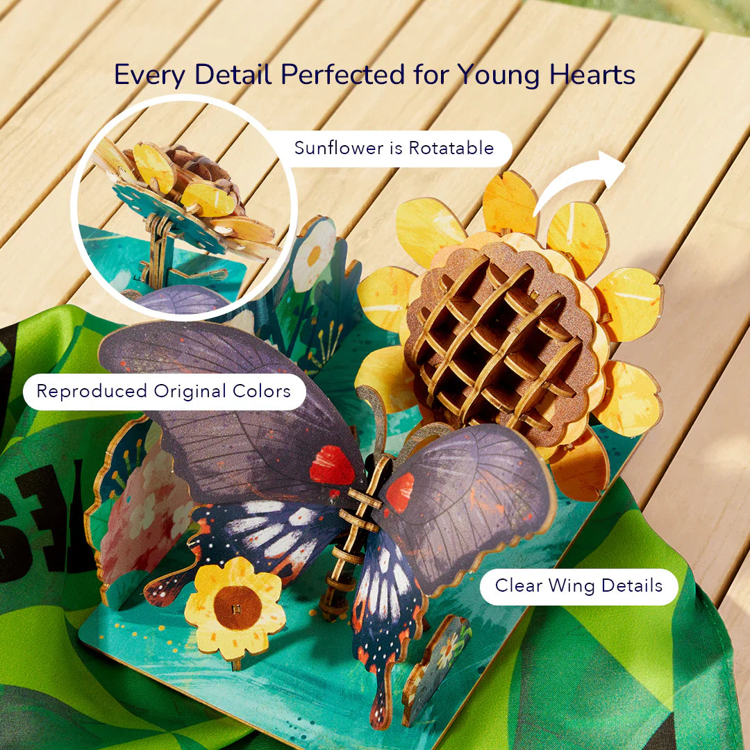 Wooden 3D Puzzle - Entomological Souvenirs (Butterfly)