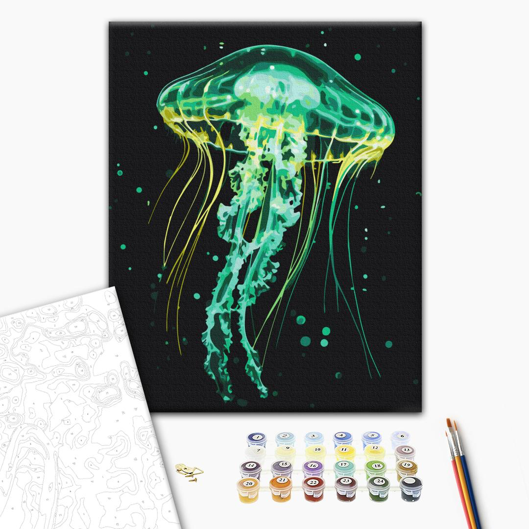 Shining Jellyfish Paint By Numbers, Brushme