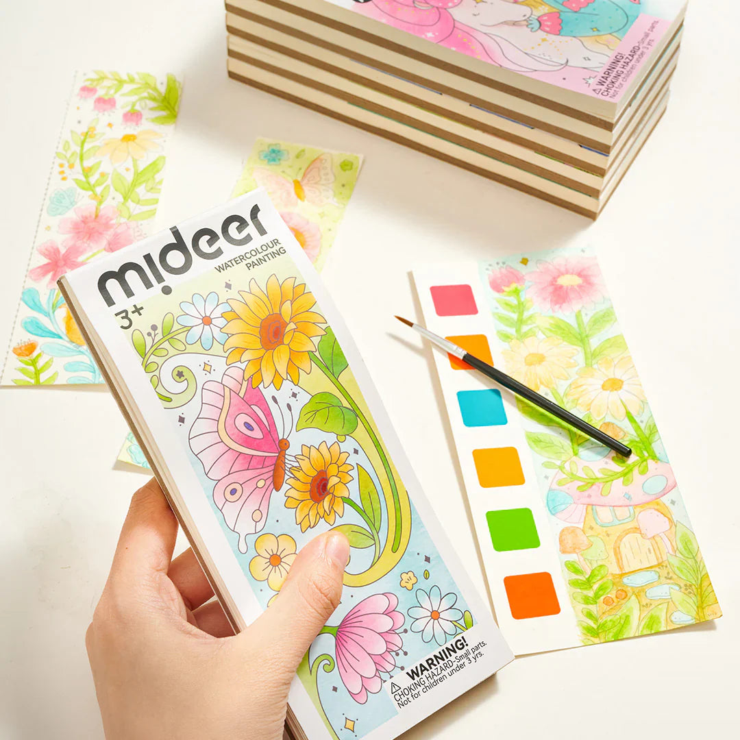 Watercolour Painting - The Flower and The Butterfly, Mideer