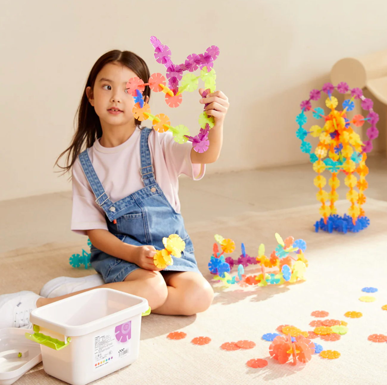 Translucent Color Snowflake Blocks 200PCS, Mideer