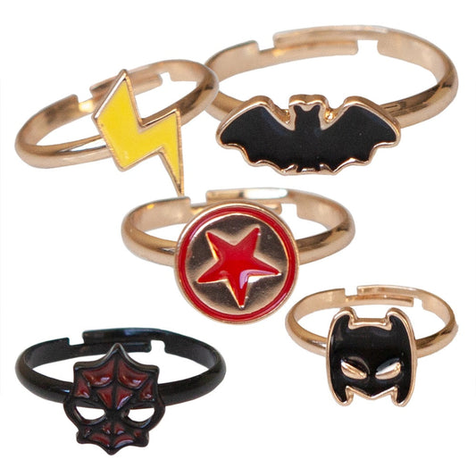 Superhero Ring (choice of 6 Designs), Costume Accessory for Kids 3+
