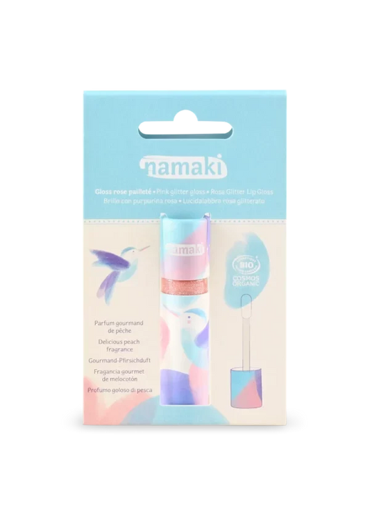 Lip Gloss Glitter Pink, Kids Makeup Set for Kids 5+