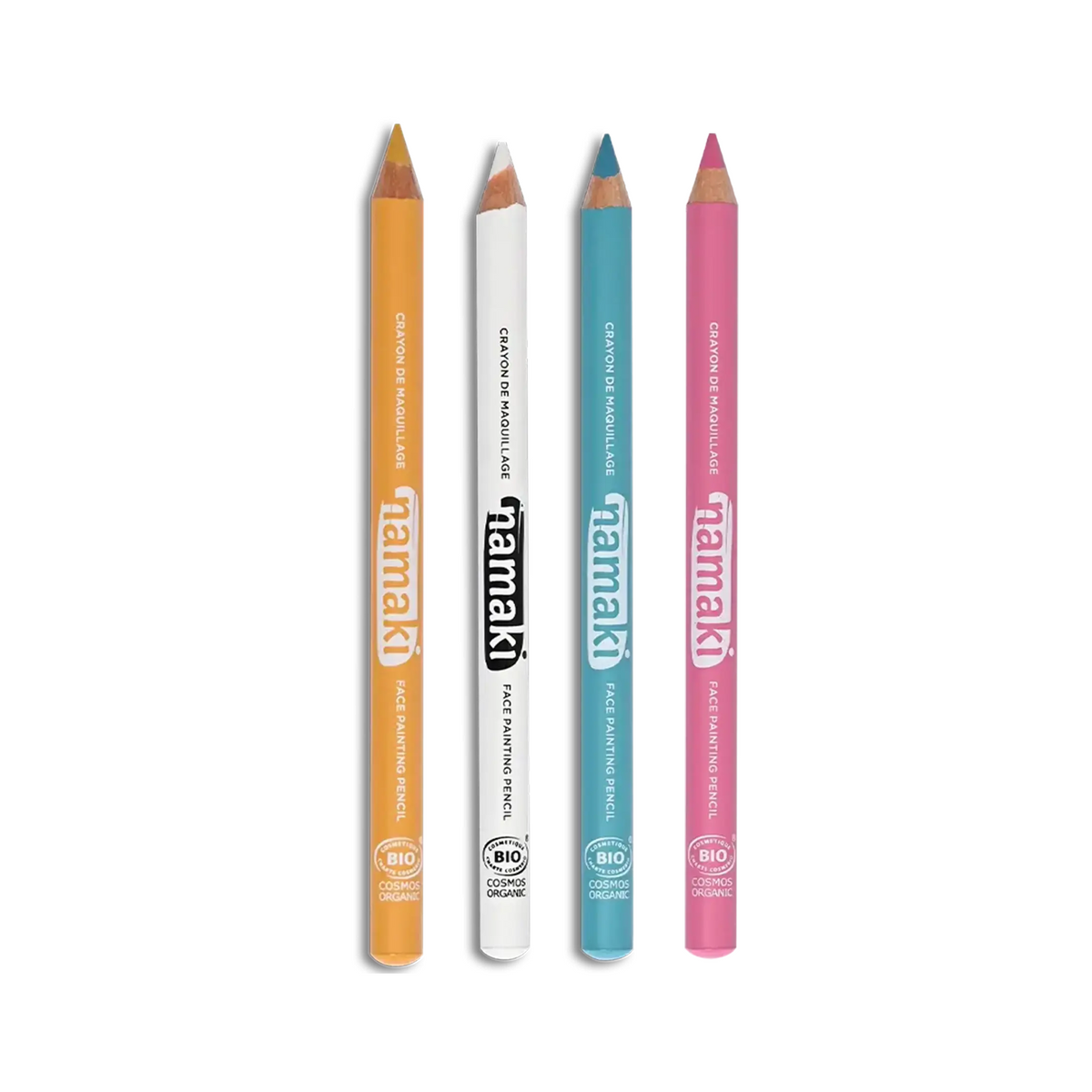 Face Painting Slim pencils, Yellow, Pink, Turquoise, White, Kids Makeup Set for Kids 3+