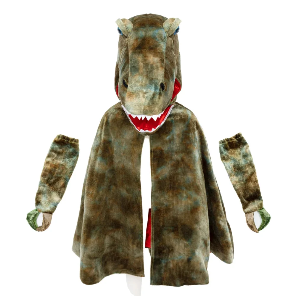 Grandasaurus T-Rex Cape With Claws, Dinosaur Costume For Kids