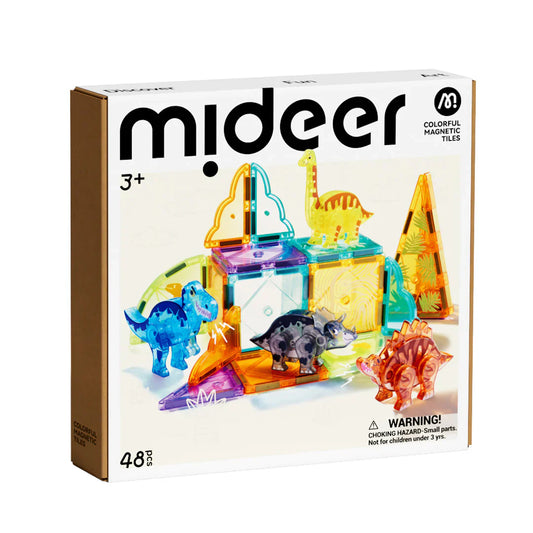 Colorful Magnetic Tiles Jurassic Adventure, Mideer