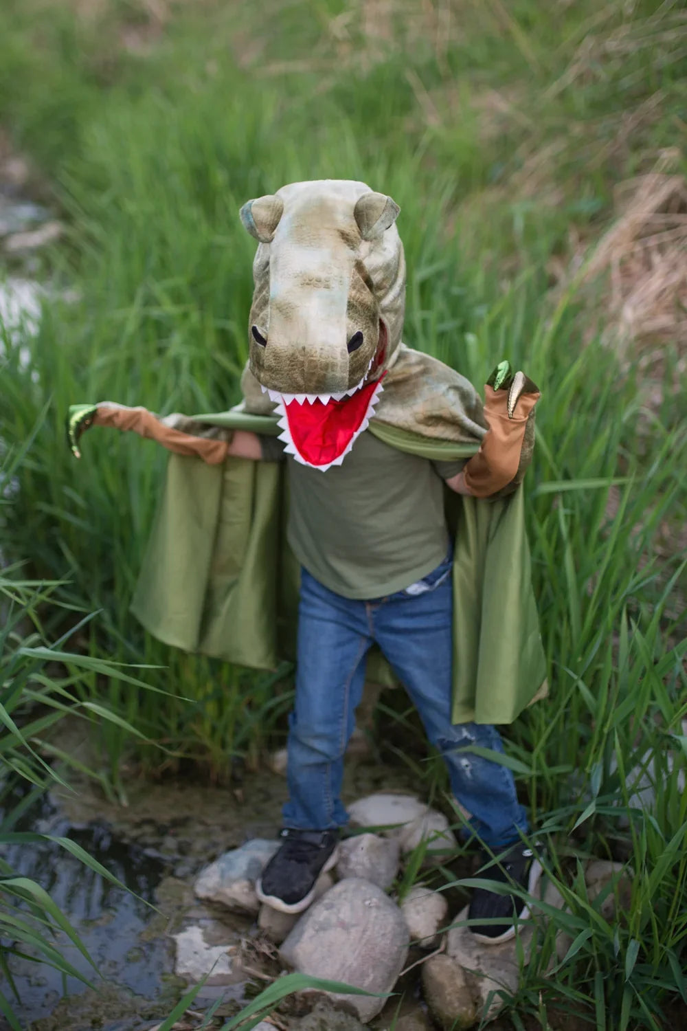 Grandasaurus T-Rex Cape With Claws, Dinosaur Costume For Kids
