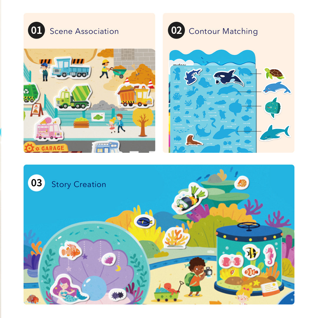 Reusable Jelly Sticker Set - The Bustling Traffic