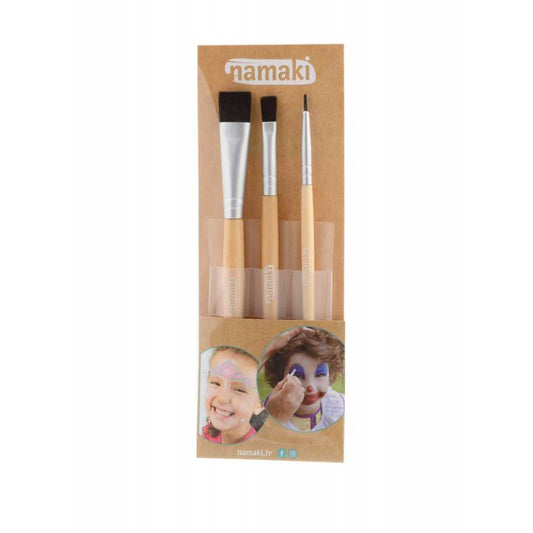 Makeup Brushes Set of 3, Face Paint Kit for Kids 5+
