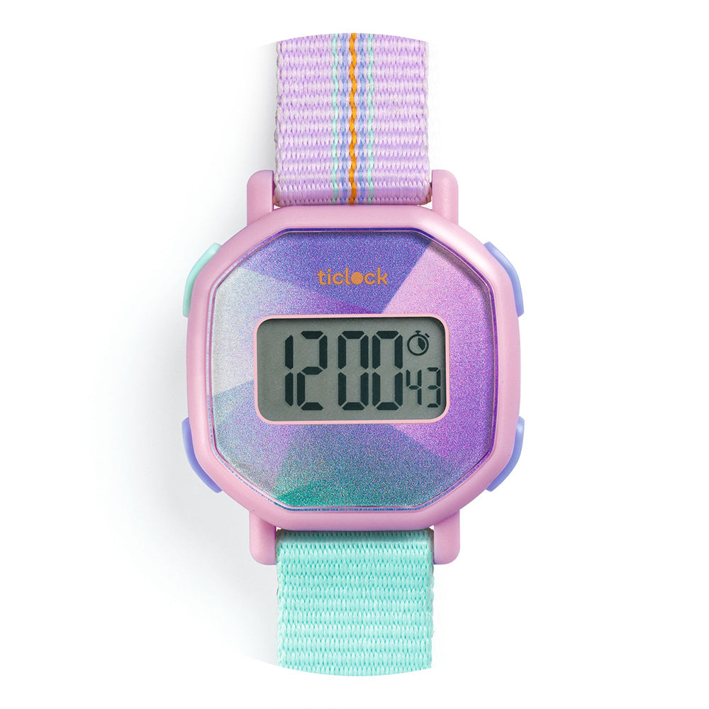 Purple Prisma, Digital Watch, 6+, Pastel Dial With Adjustable Strap