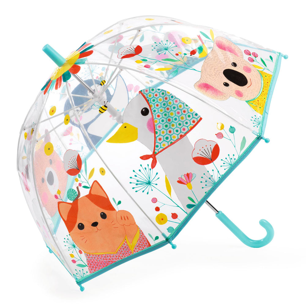 Nature, Children's Umbrella, 3+, Transparent Design With Safety Opening