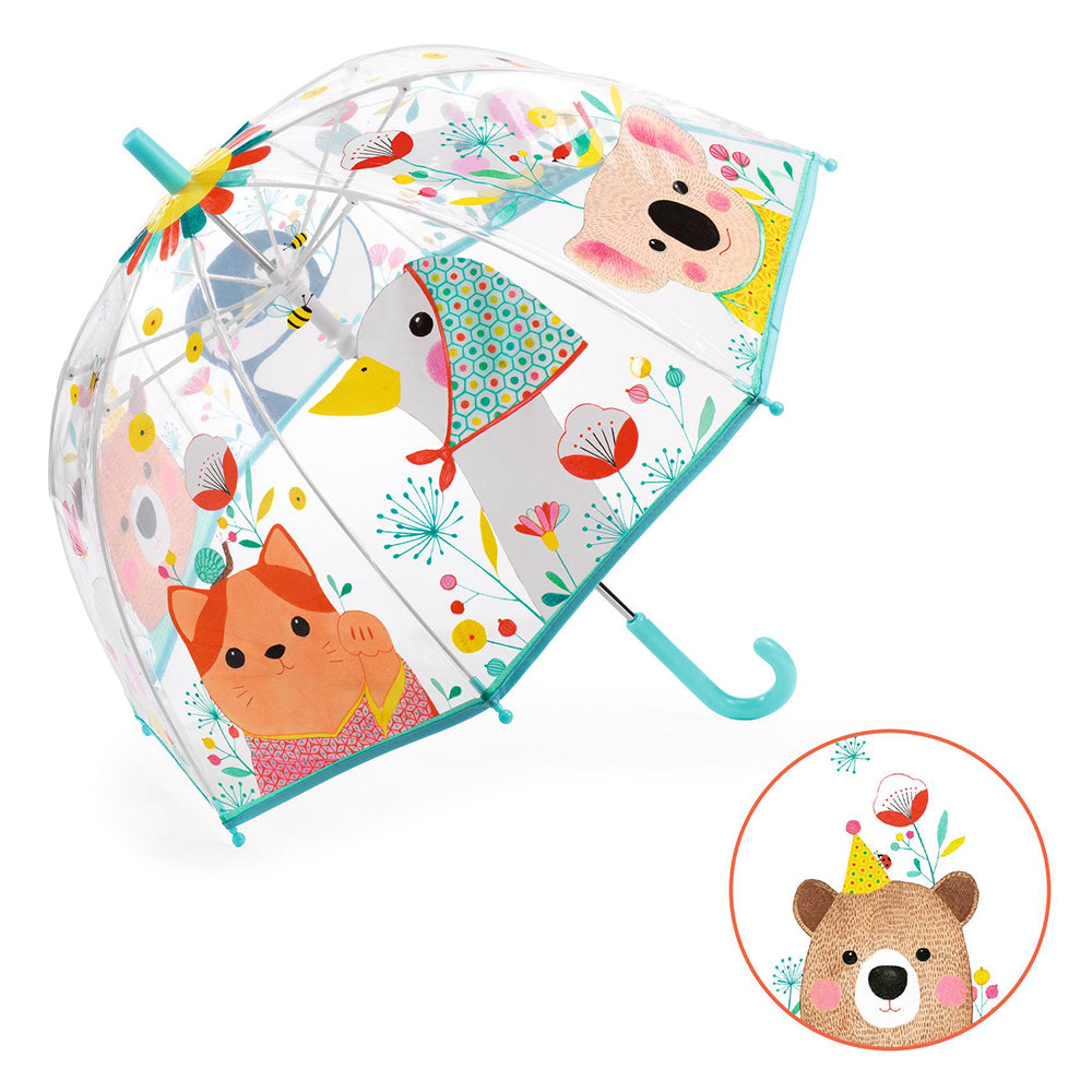 Nature, Children's Umbrella, 3+, Transparent Design With Safety Opening
