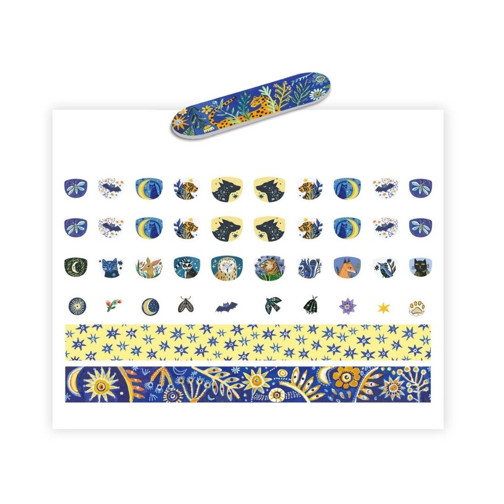 Moonlight Reflections, Nail Sticker Set, 3+, Fast Water-Resistant Manicure