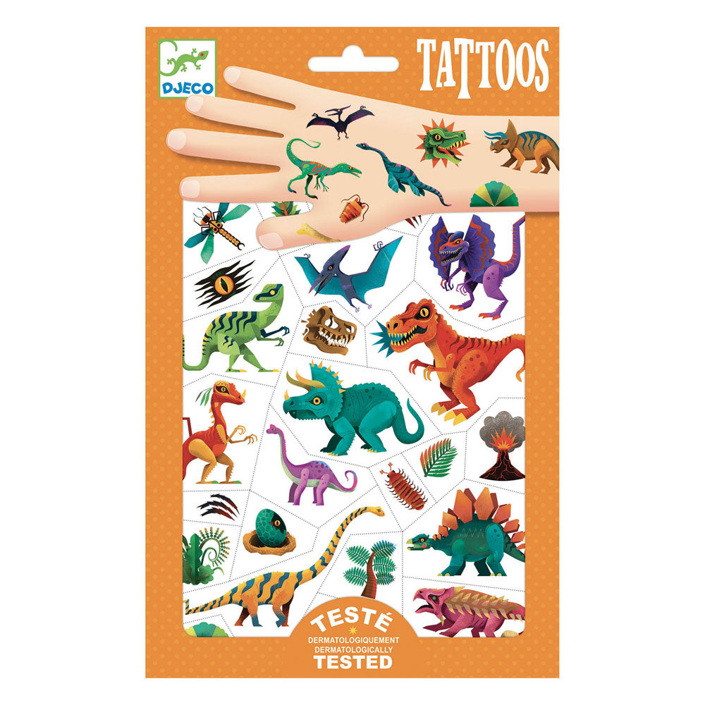 Dino Club, Temporary Tattoo Set, 3+, Vibrant Dinosaur Tattoos