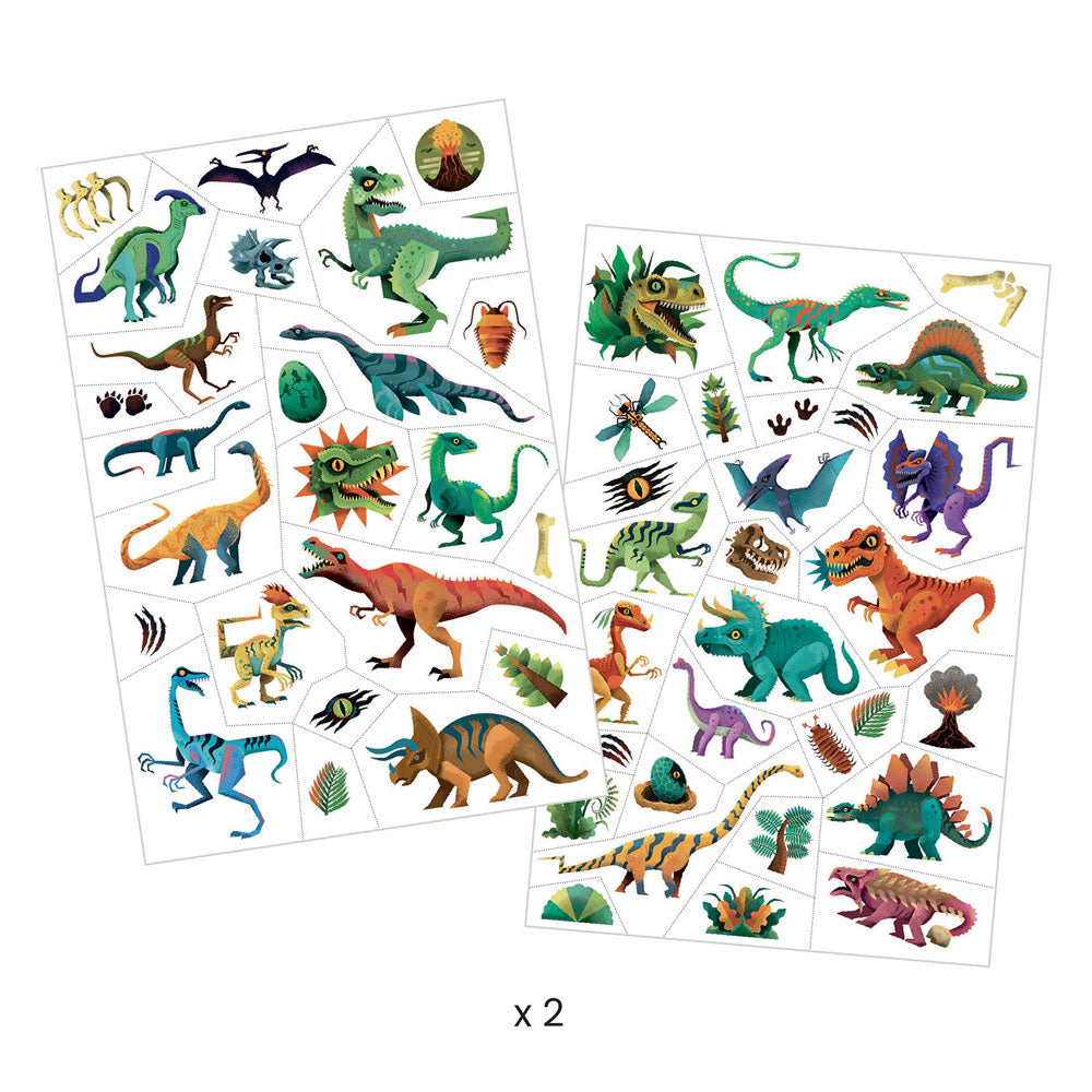 Dino Club, Temporary Tattoo Set, 3+, Vibrant Dinosaur Tattoos
