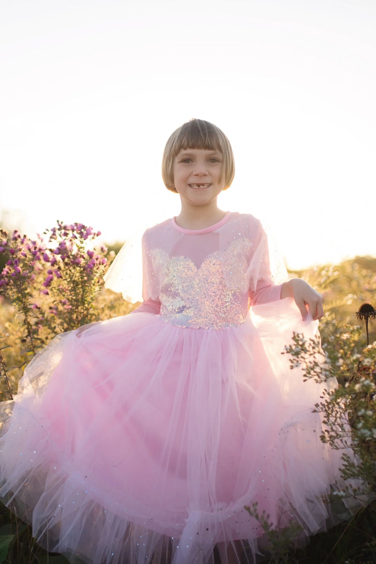 Elegant In Pink Dress For Kids 5-6