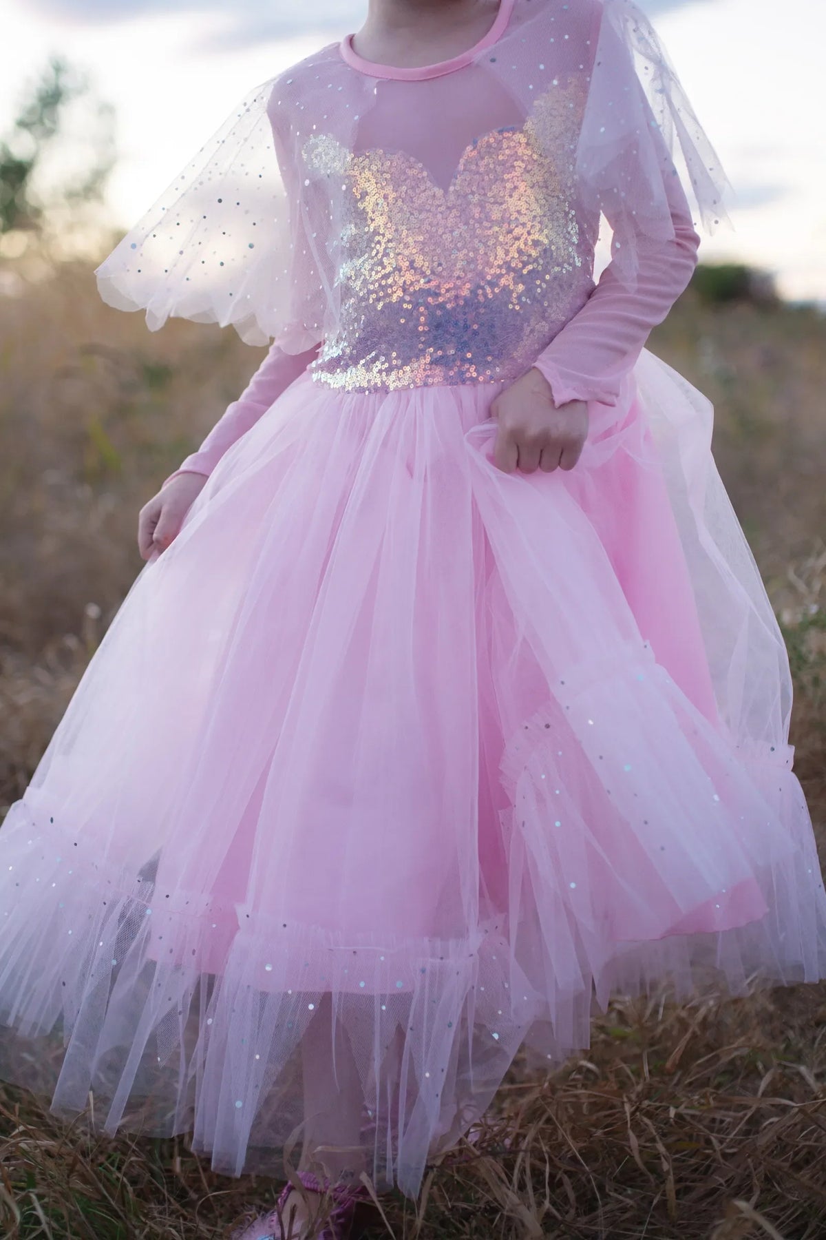 Elegant In Pink Dress For Kids 5-6