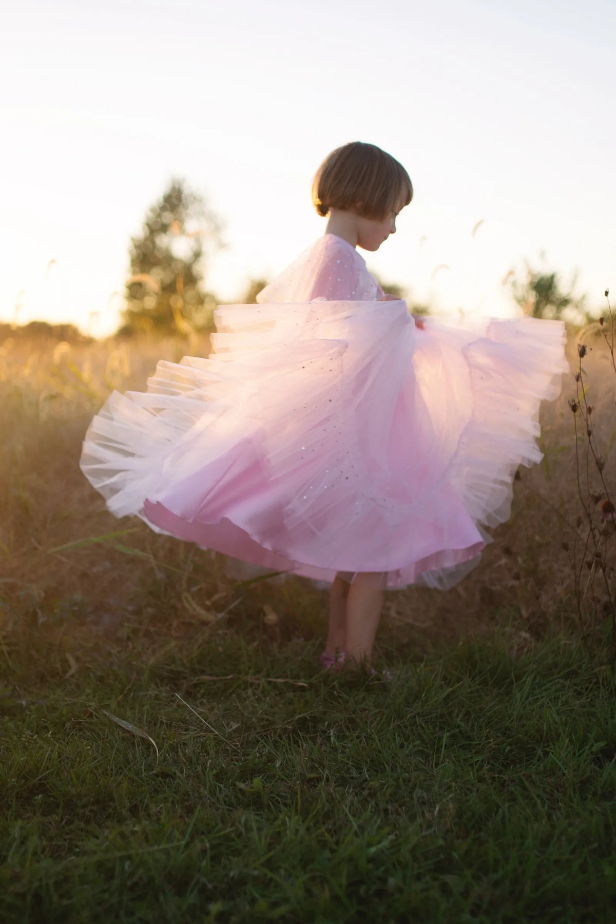 Elegant In Pink Dress For Kids 5-6