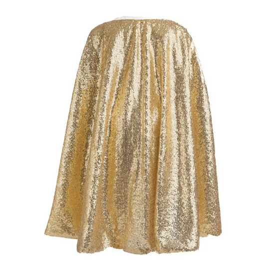 Gracious Gold Sequins Cape For Kids 5-6