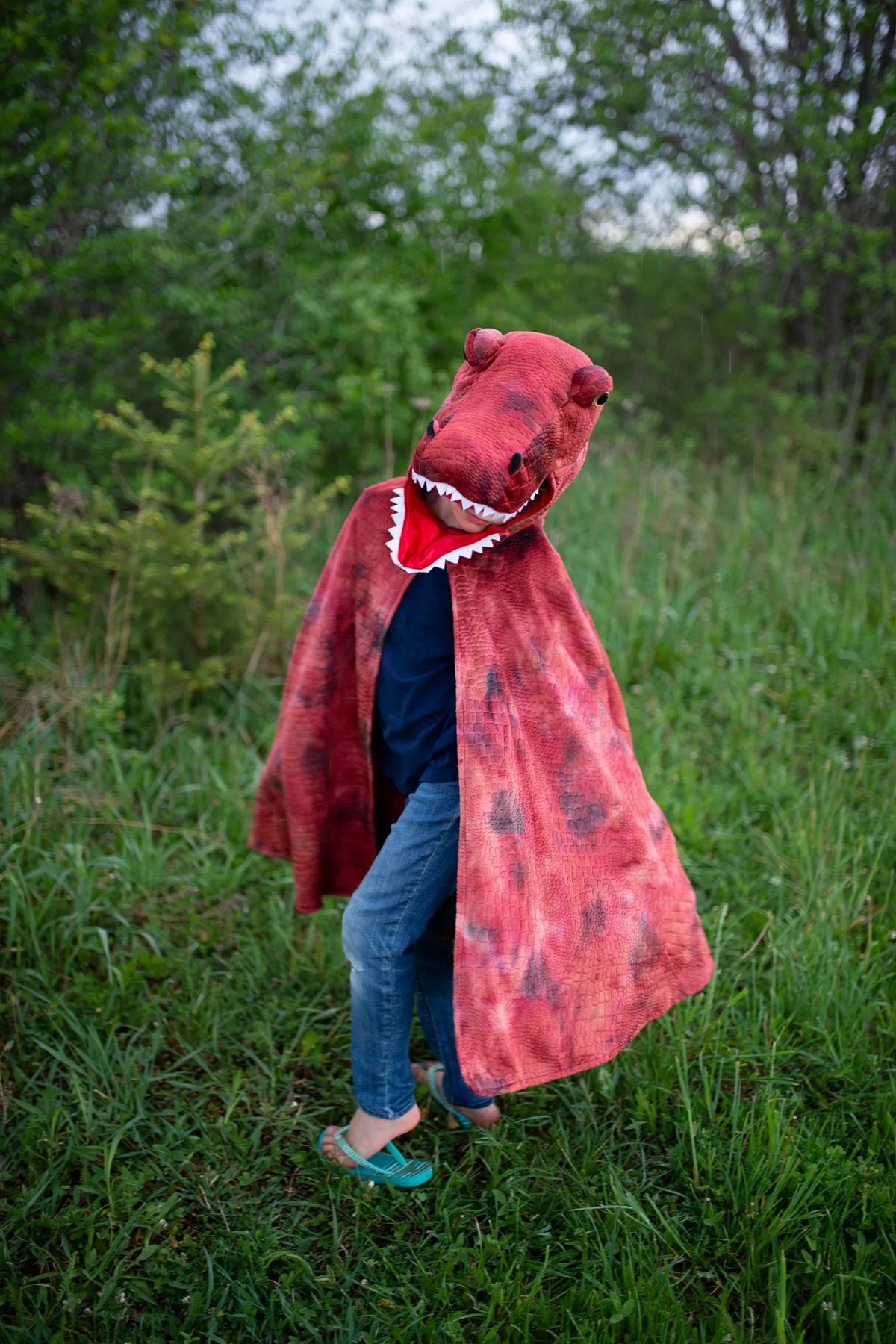 Grandasaurus T-Rex Cape With Claws, Dinosaur Costume For Kids