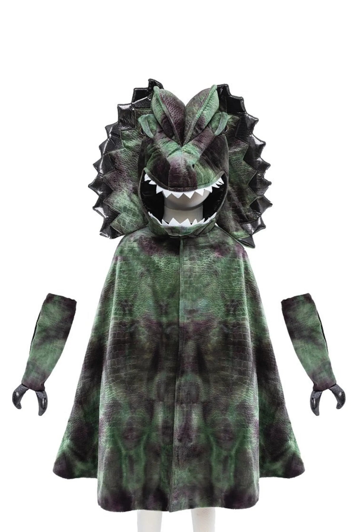 Grandasaurus Dilophosaurus Cape With Claws, Dinosaur Costume, For Kids 4-6