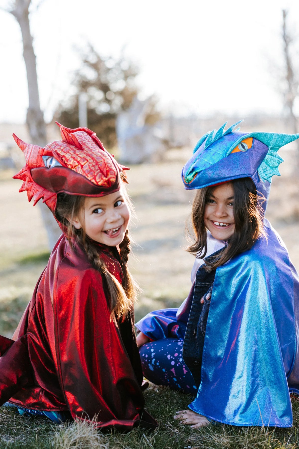 Ruby The Metallic Dragon Costume Cape, For Kids 5-6