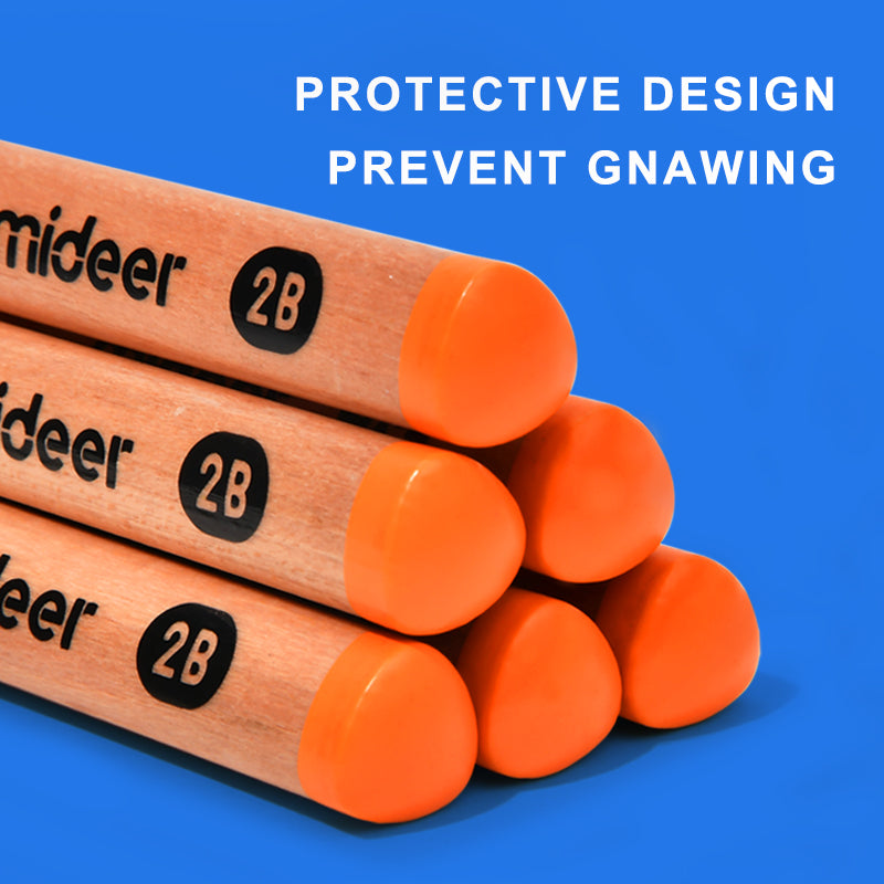 Thick triangular pencils 6B - 6 pcs Mideer