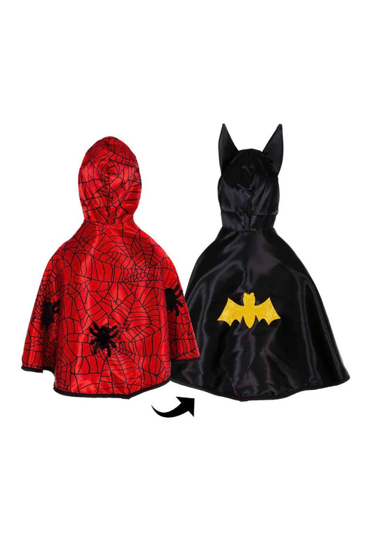Reversible Spider And Bat Cape, Halloween Costume For Kids