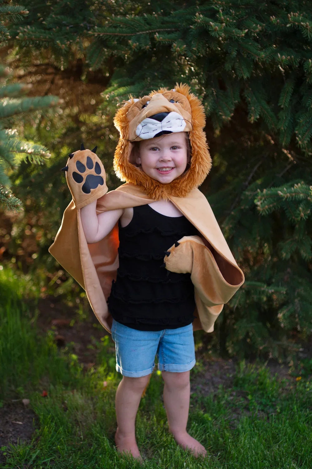 Storybook Lion Costume Cape For Kids 3-7