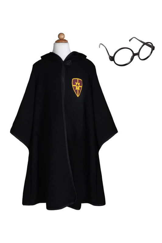 Wizard Cloak With Glasses For Kids 7-8