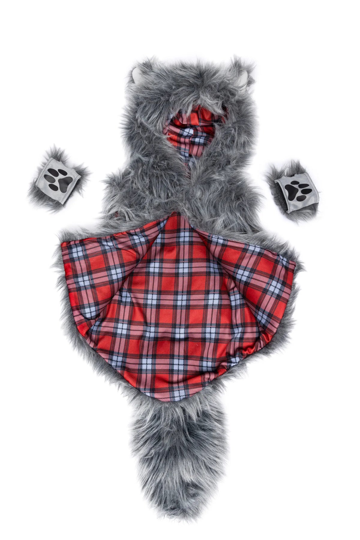 Big Bad Wolf Vest With Gloves Costume For Kids 3-4