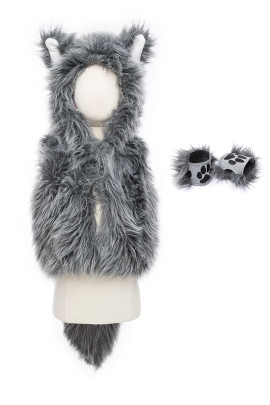 Big Bad Wolf Vest With Gloves Costume For Kids 3-4