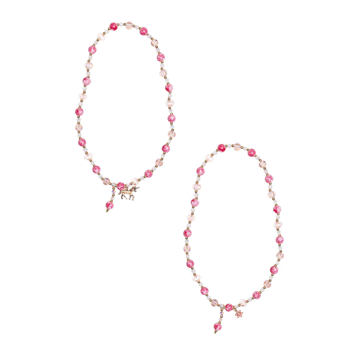 Boutique Pink Crystal Necklace Assorted, Costume Accessory for Kids 3+