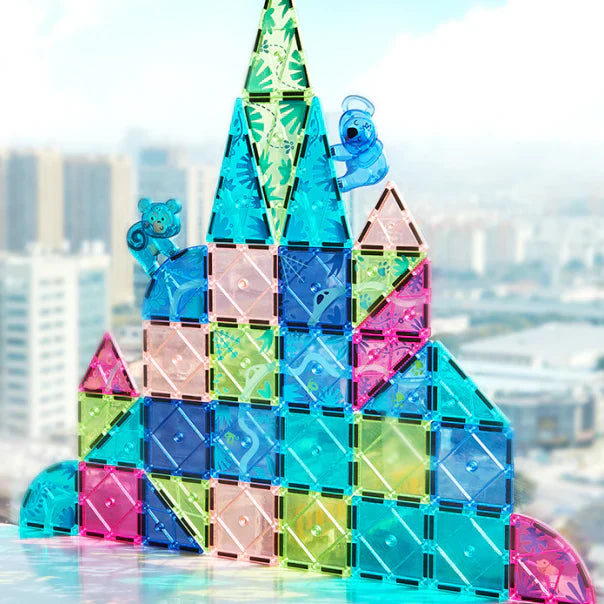 Colorful Magnetic Tiles: Wonderful Forest 40P