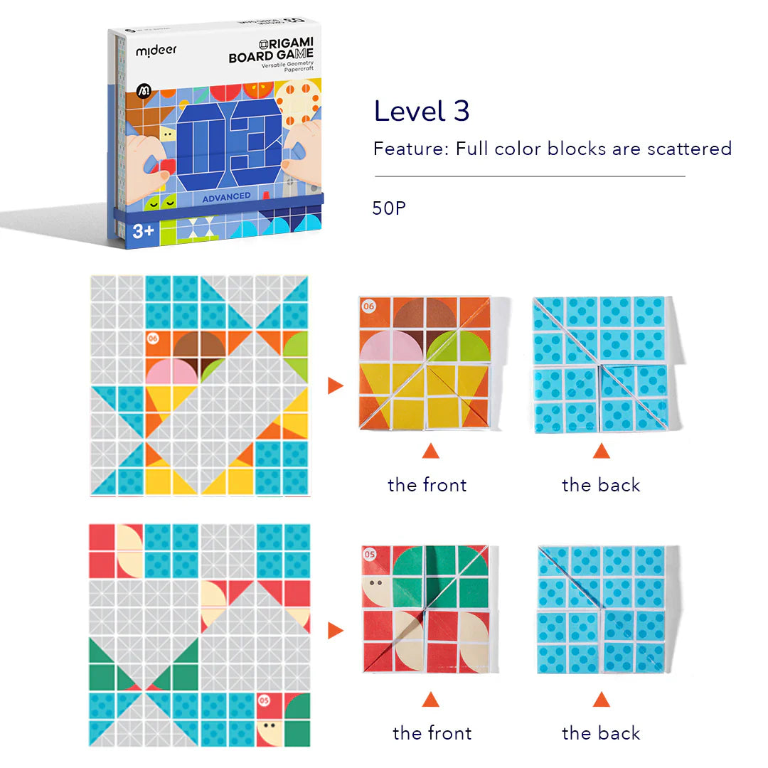 Origami Board Game - Versatile Geometry Papercraft  (Advanced), Mideer