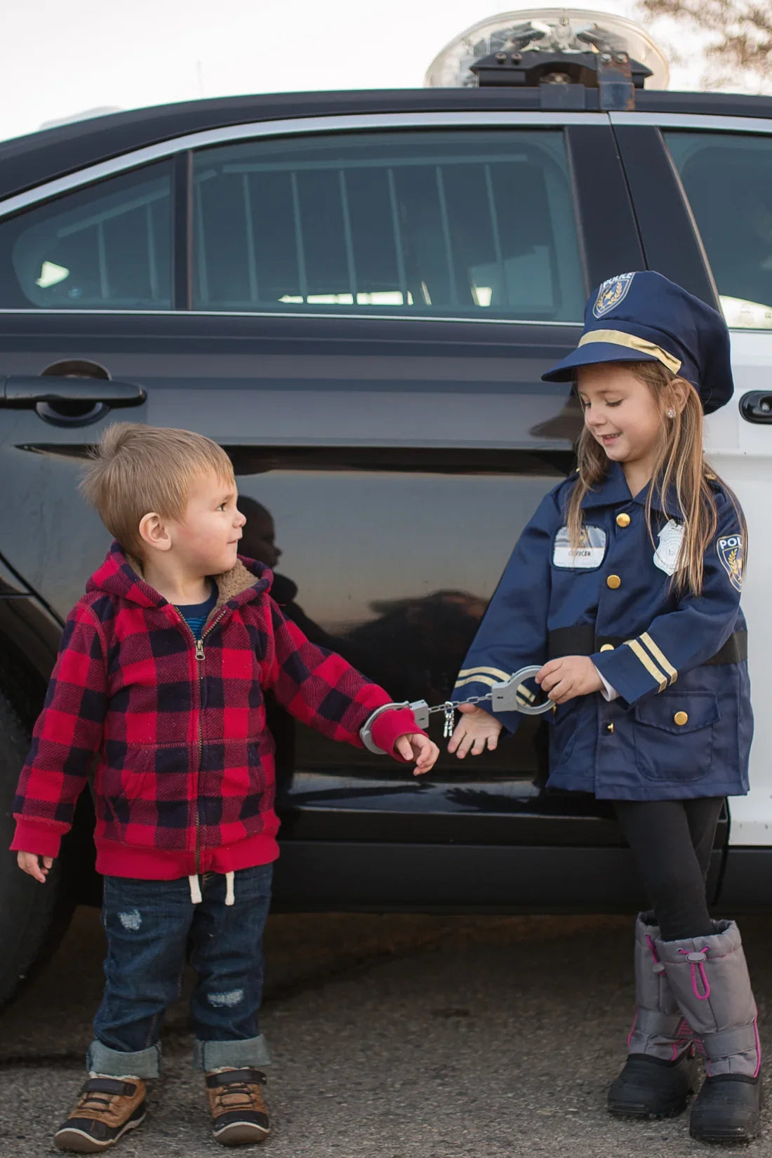 Police Officer Costume Set For Kids 5-6, 5-Piece