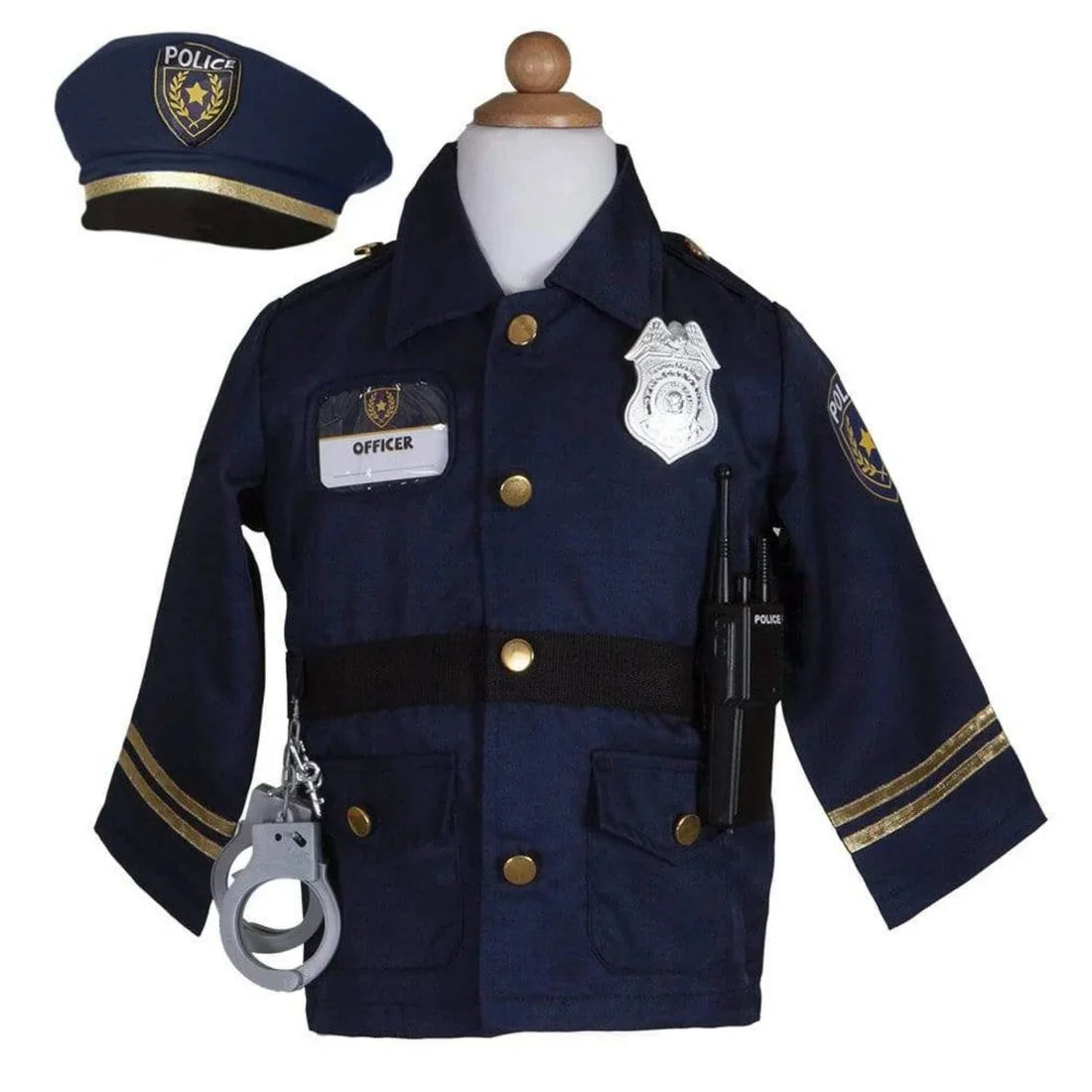 Police Officer Costume Set For Kids 5-6, 5-Piece