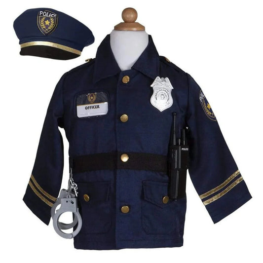 Police Officer Costume Set For Kids 5-6, 5-Piece