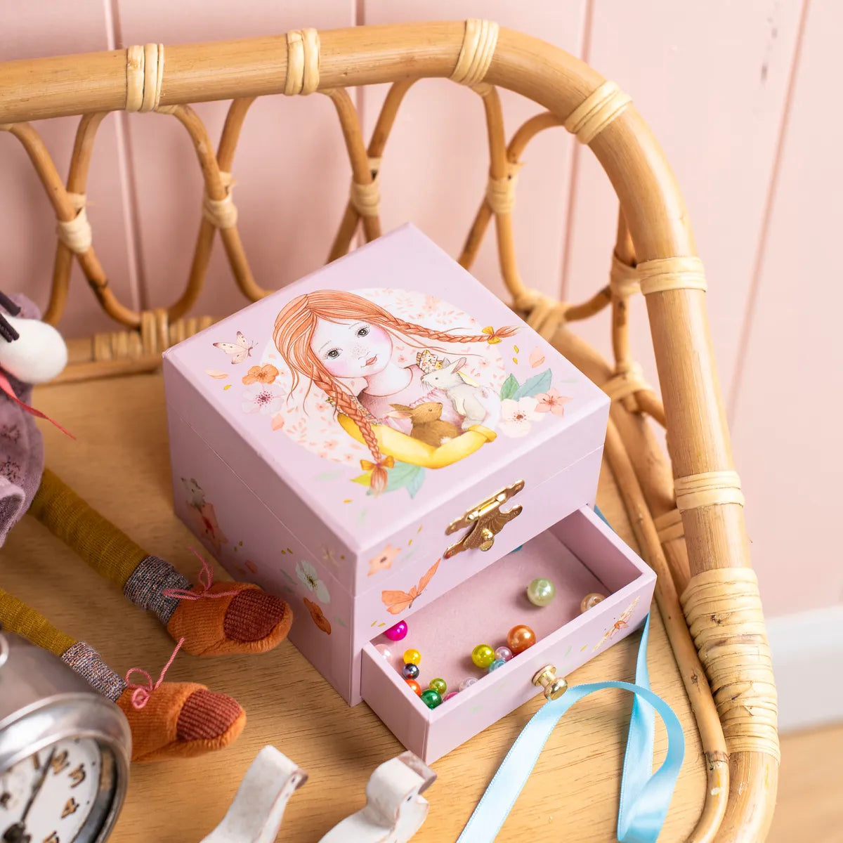 Fleur the Rabbit Musical Jewellery Box, Les Rosalies, Music Box