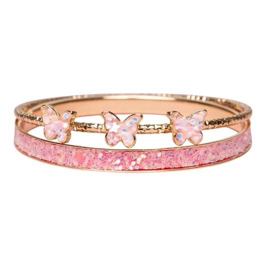 Boutique Chic Butterfly Bangles: 2 Pieces, Costume Accessory for Kids 3+