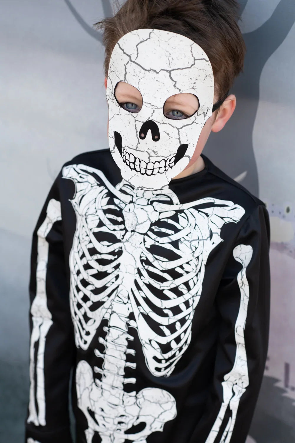 Glow In The Dark Skeleton Halloween Costume For Kids 5-6