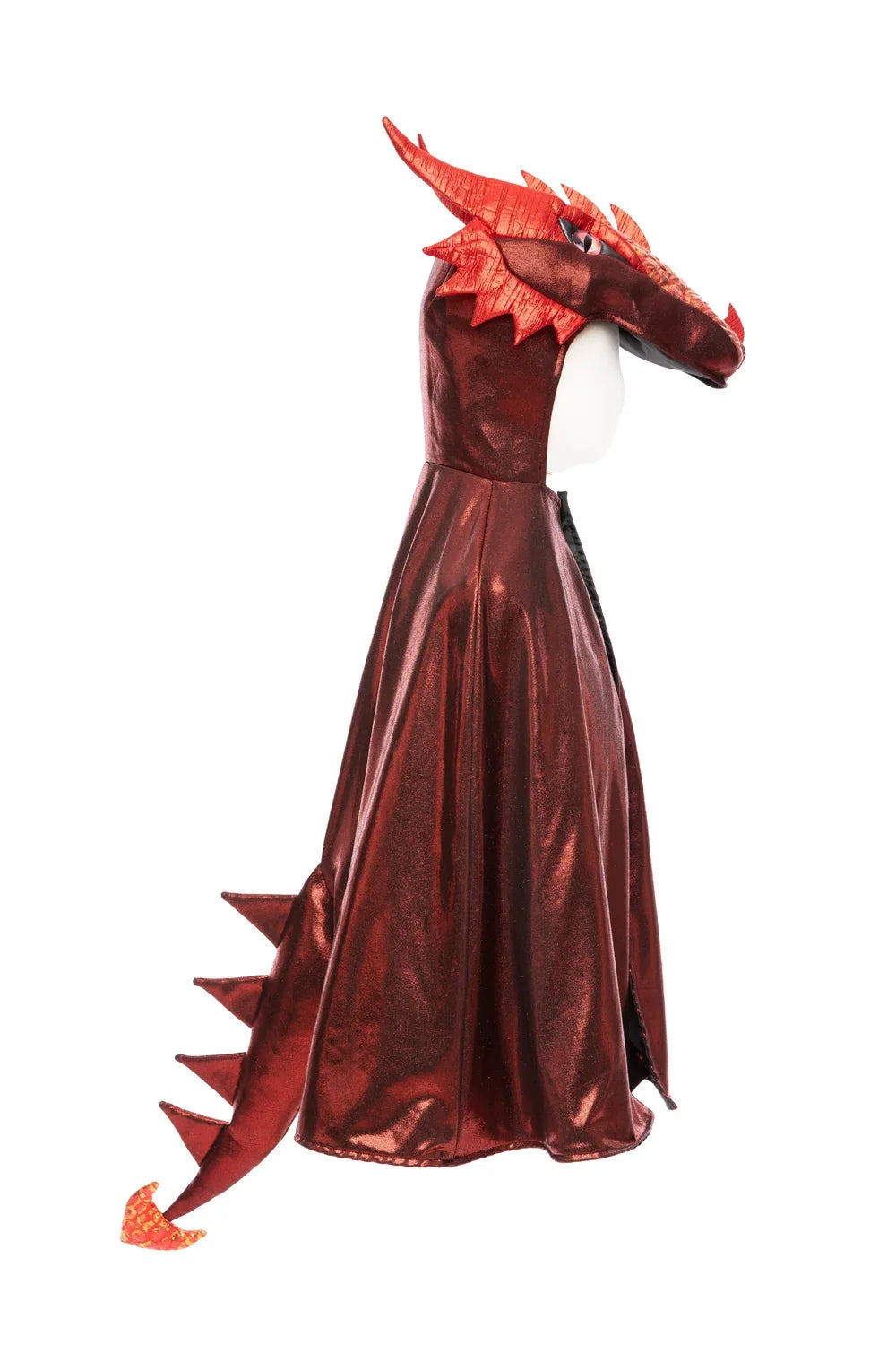 Ruby The Metallic Dragon Costume Cape, For Kids 5-6