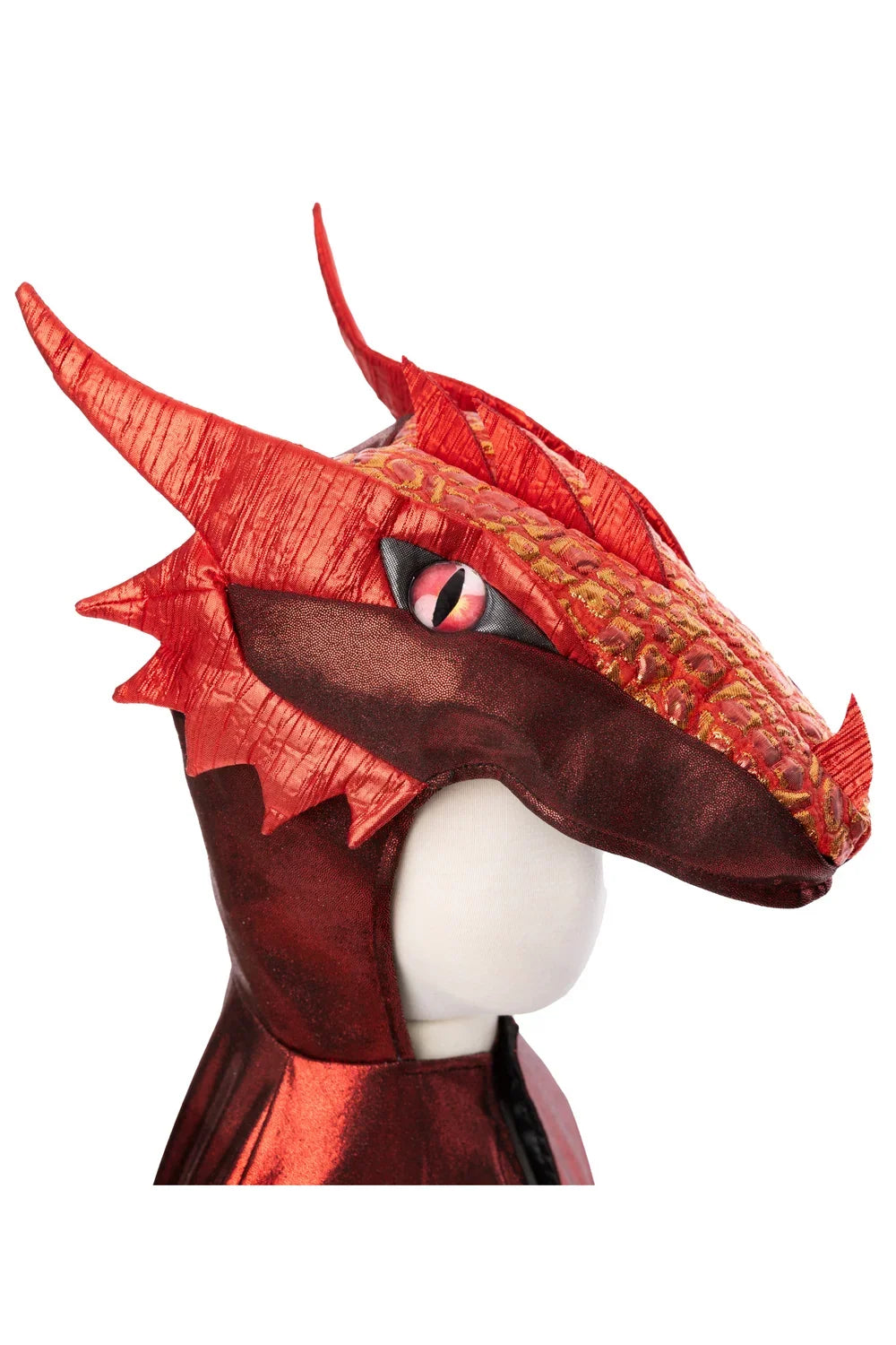 Ruby The Metallic Dragon Costume Cape, For Kids 5-6