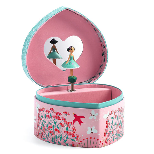 Spring Melody, Heart-Shaped Musical Jewelry Box, Spring-Inspired Design