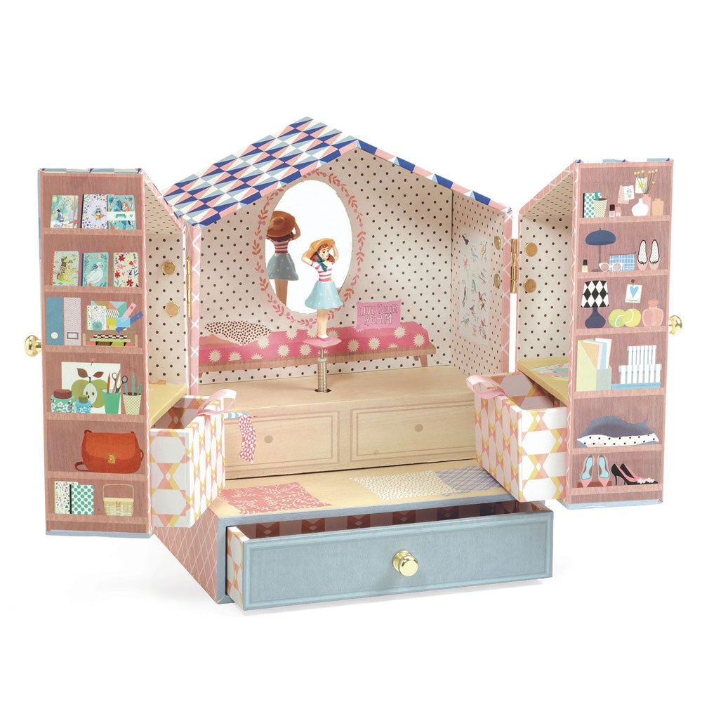 Tinou Shop, Musical Jewelry Box, 3-Drawer Shop-Themed Keepsake Box